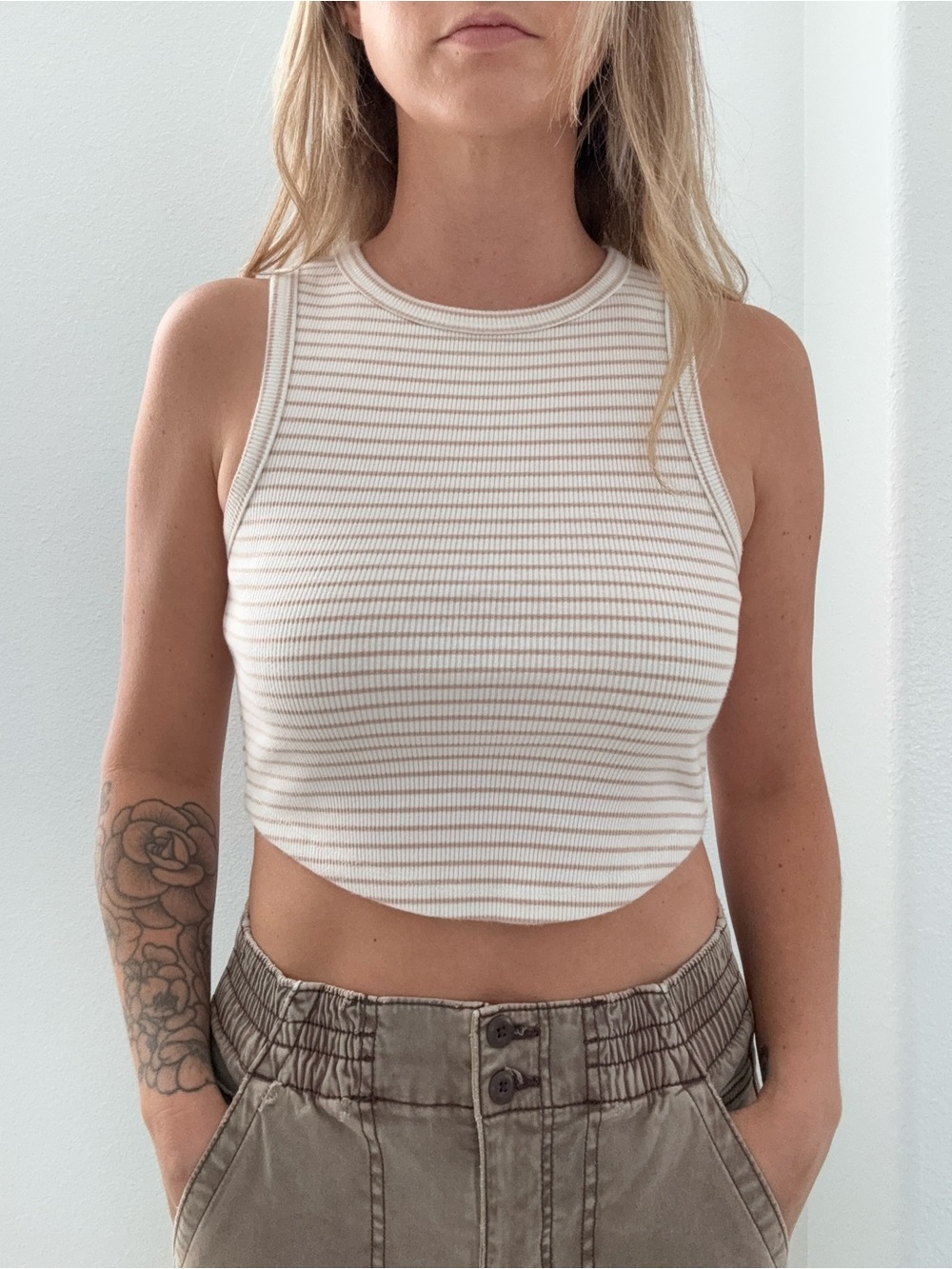 Aerie Crop Tank Striped